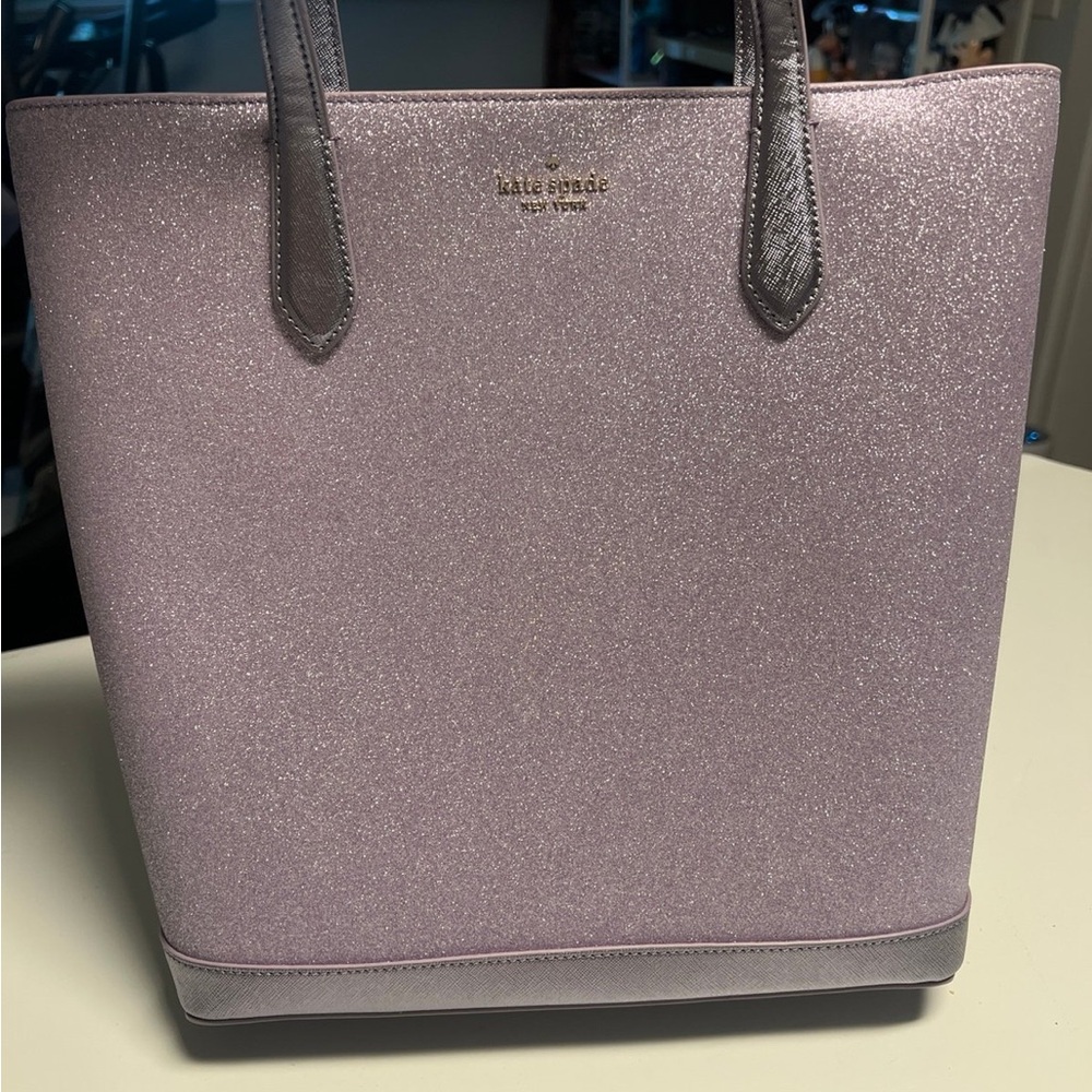 Kate Spade lilac frost tinsel shimmer tote